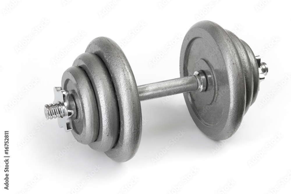 barbell. Close up of body building equipment on white background barbell. Close up of body building equipment on white background