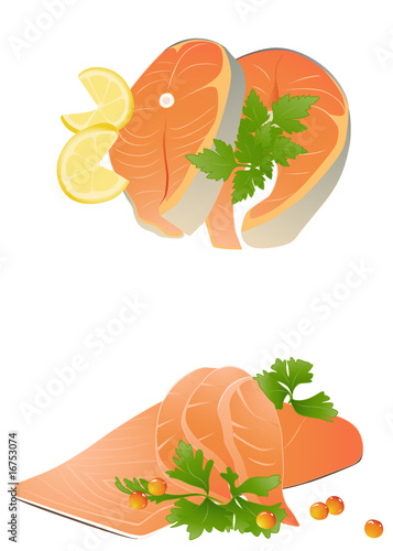 fresh salmon steak