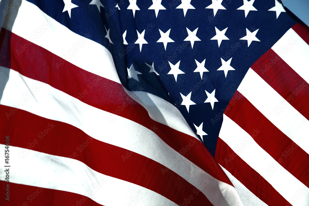 Fototapeta premium USA Fahne als Hintergrund