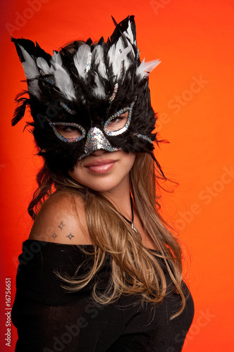 Girl in the mask photo