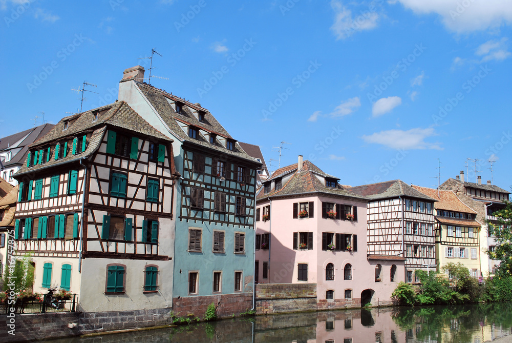 Maisons en bord de canal à Strasbourg