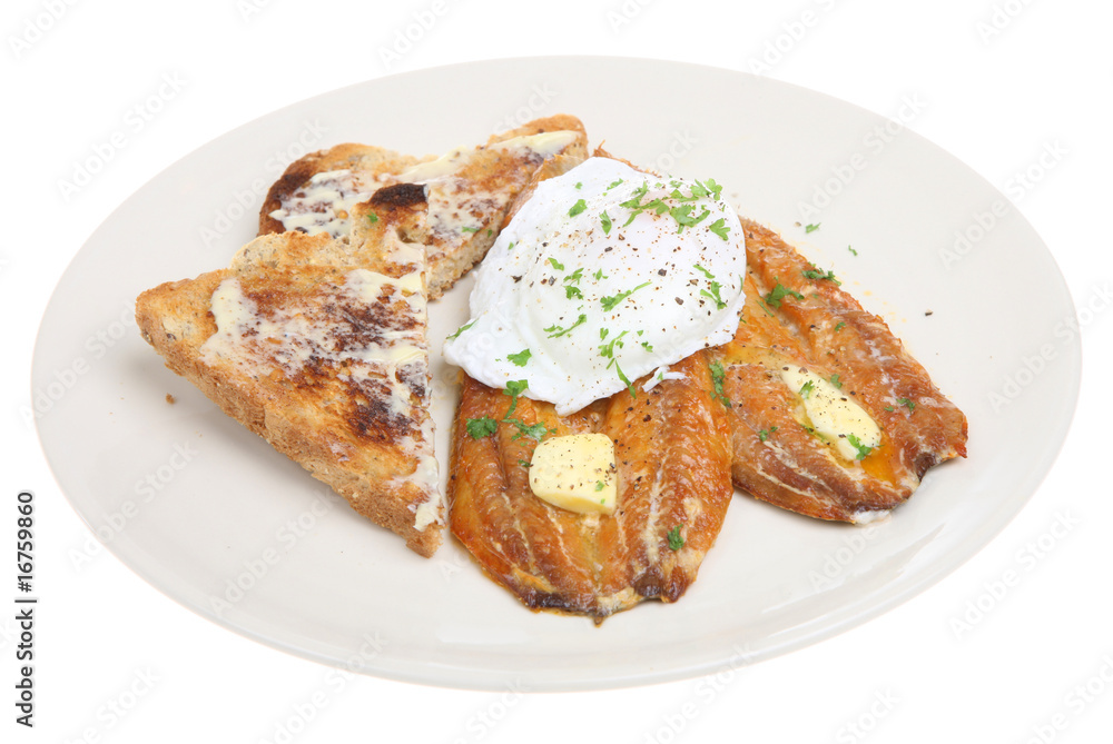 Kippers & Poached Egg Breakfast Kippers & Poached Egg Breakfast