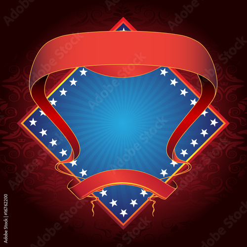 Blue banner and ribbon