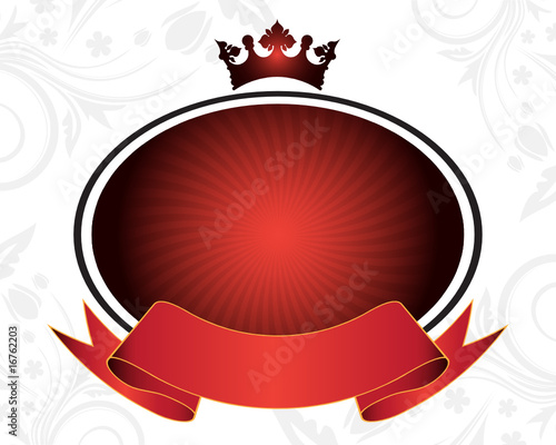 Red banner and ribbon