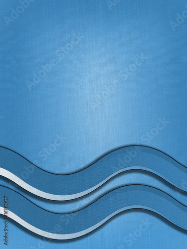 Blue gradient textured background with wave graphics