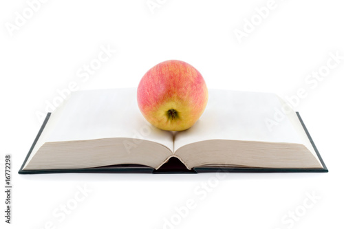 apple on opened book