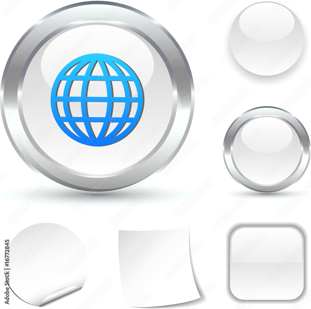 Earth white icon. Vector illustration Earth white icon. Vector illustration