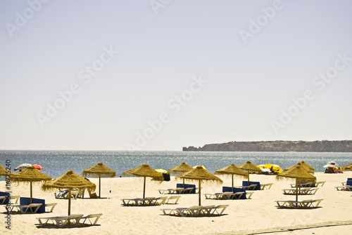 Beach with umbrellas