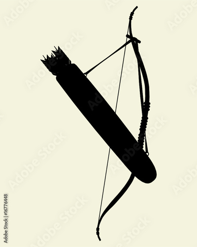 Indians Bow Arrow and Arrow Holder Vector 02 © NesaCera