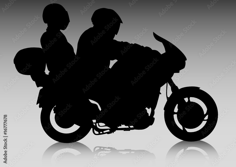 Fototapeta premium Couple on motorcycle