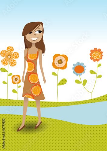 Chica en naturaleza ecologia