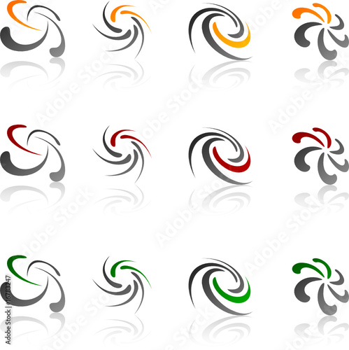 Abstract company symbols. Vector illustration.