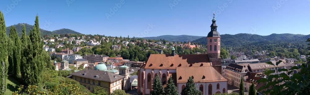 panoramic view on Baden-Baden