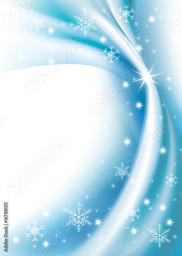 blue background and snowflake