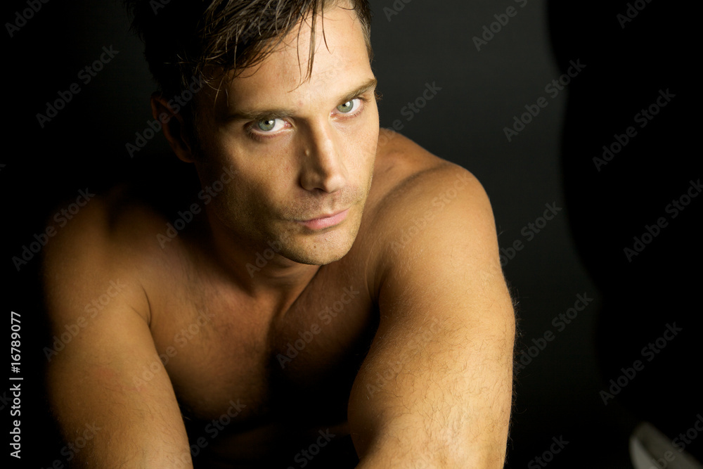 Fototapeta premium Edgy Youth with no shirt on