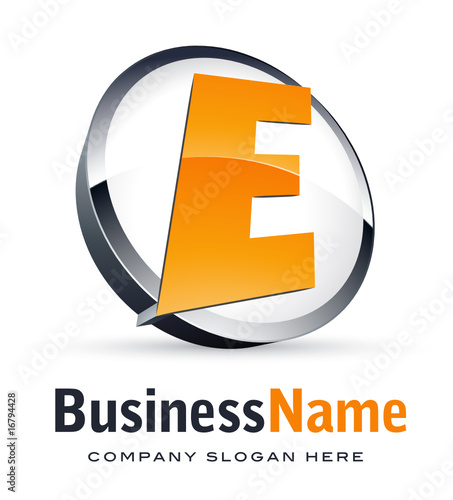 Alphabet logo design, letter E