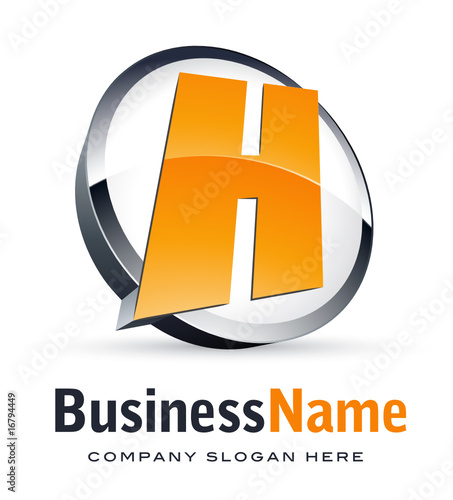 Alphabet logo design, letter H