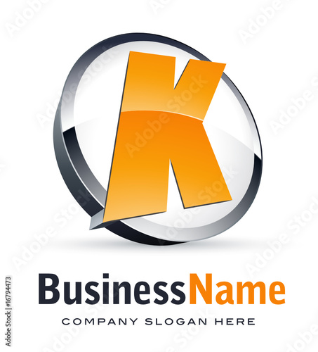 Alphabet logo design, letter K