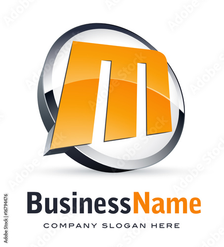 Alphabet logo design, letter M