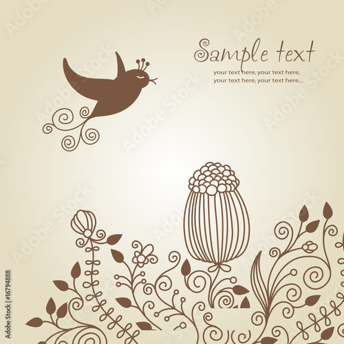 floral greeting card