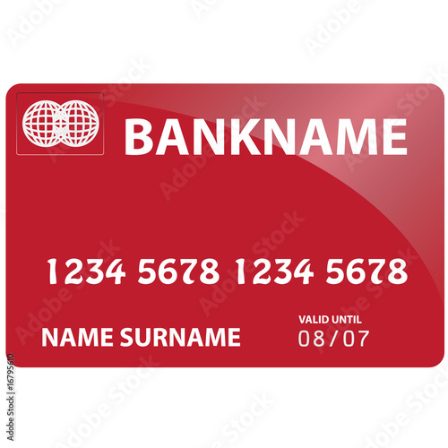 Bank credit and debit card