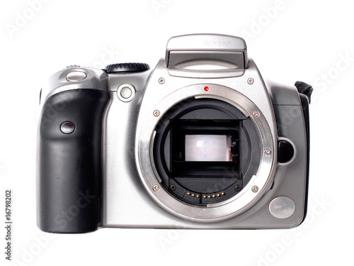 Dslr camera without lens isolated on white