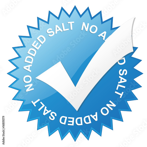 "NO ADDED SALT" vector stamp (blue)