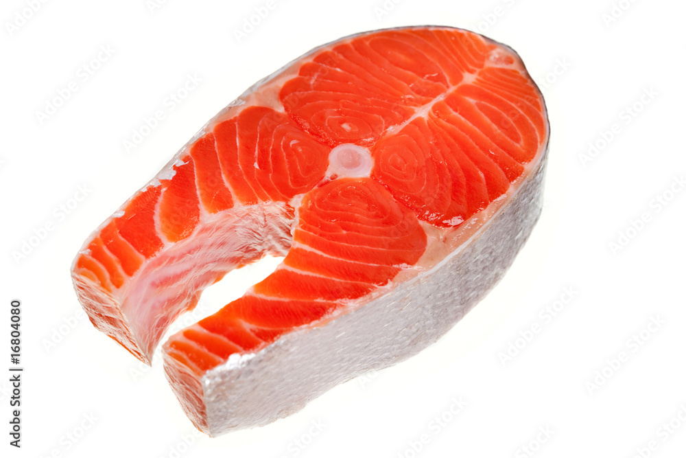 Fresh salmon steak