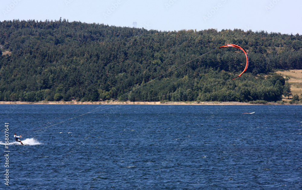 kitesurfing sur lac