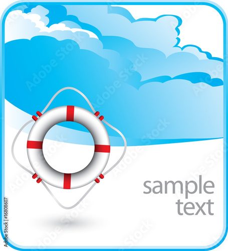 life ring cloud template photo