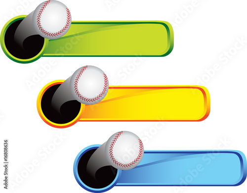 Baseball on colored tabs