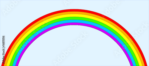 Arc-en-ciel avec contours