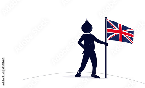omino con bandiera inglese