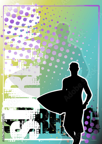 surfing golden poster background 1