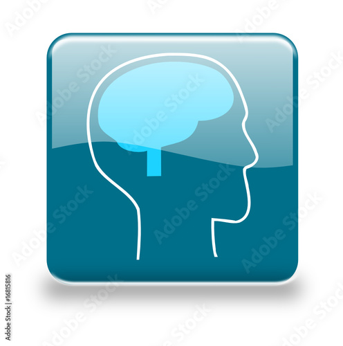 Button Brain taubenblau