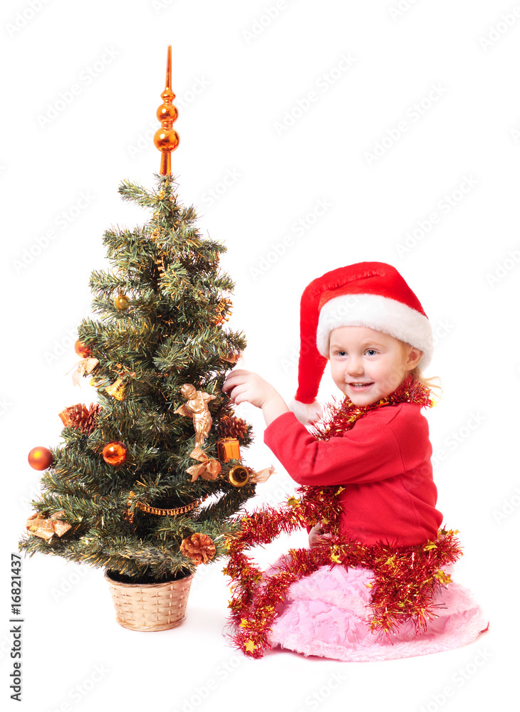 little girl with fir little girl with fir