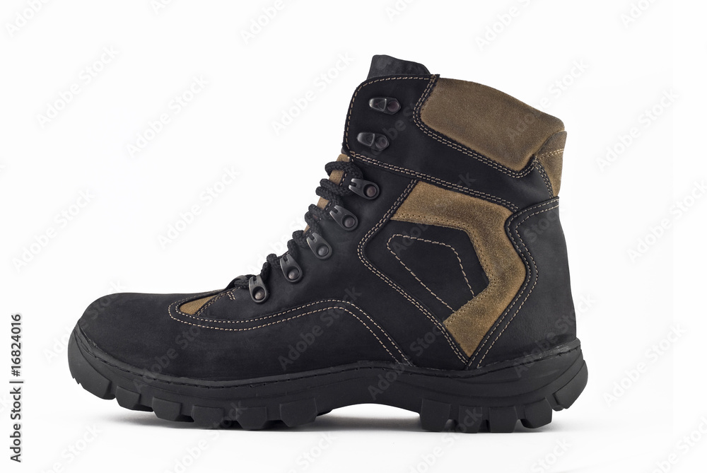 Side view of Warm leather boot Side view of Warm leather boot