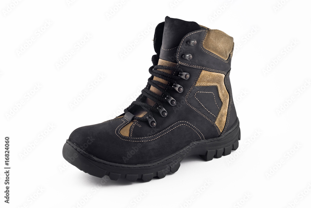 Warm leather boot for traveling in winter Warm leather boot for traveling in winter