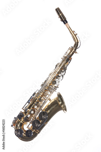 Saxophone Isolated on White