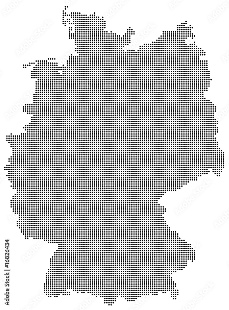 Deutschland - Karte schwarze Punkte Deutschland - Karte schwarze Punkte