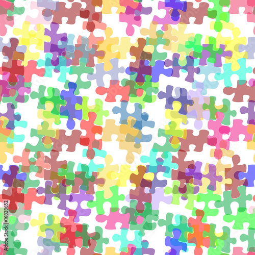 Seamless abstract background with puzzling elements