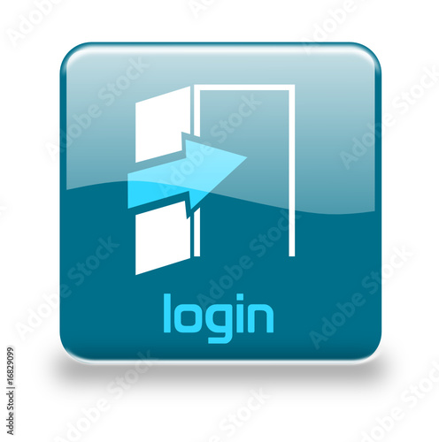 Button Login taubenblau