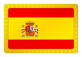 3D-Button - Spanische Flagge