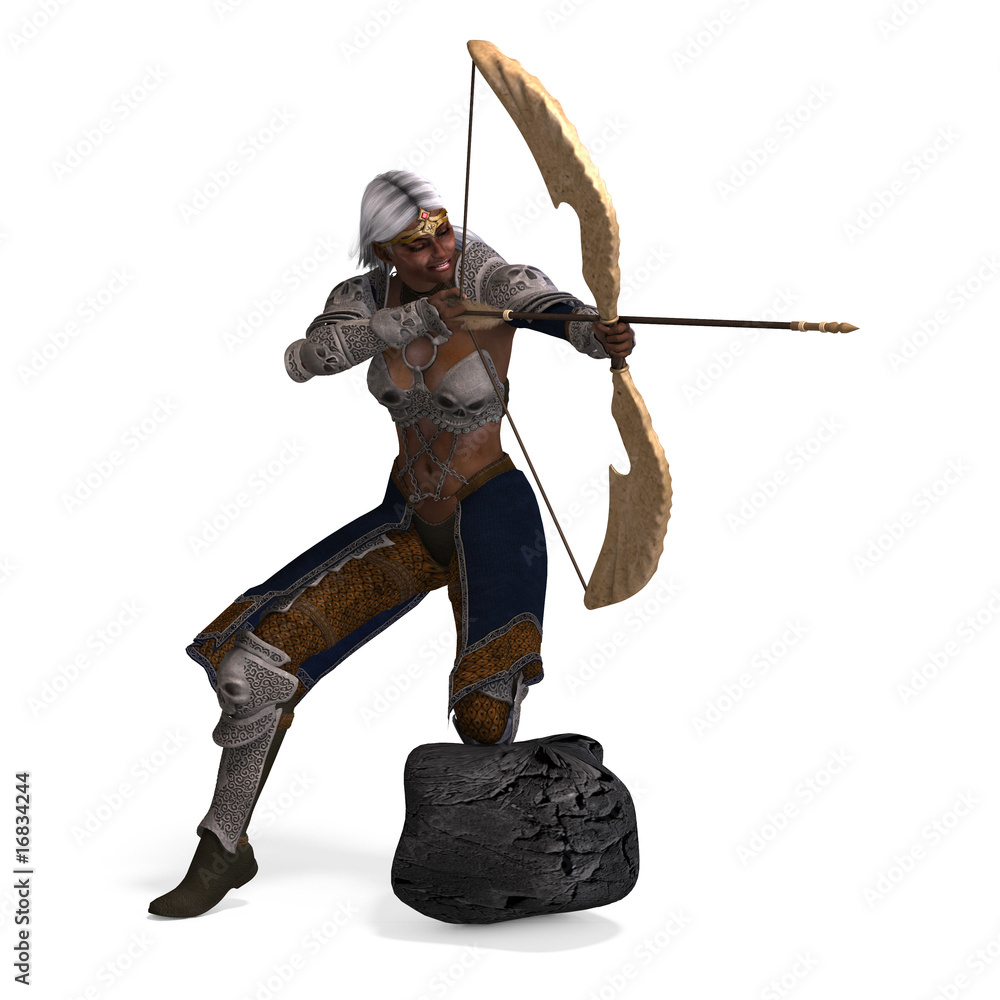 female dark elf archer