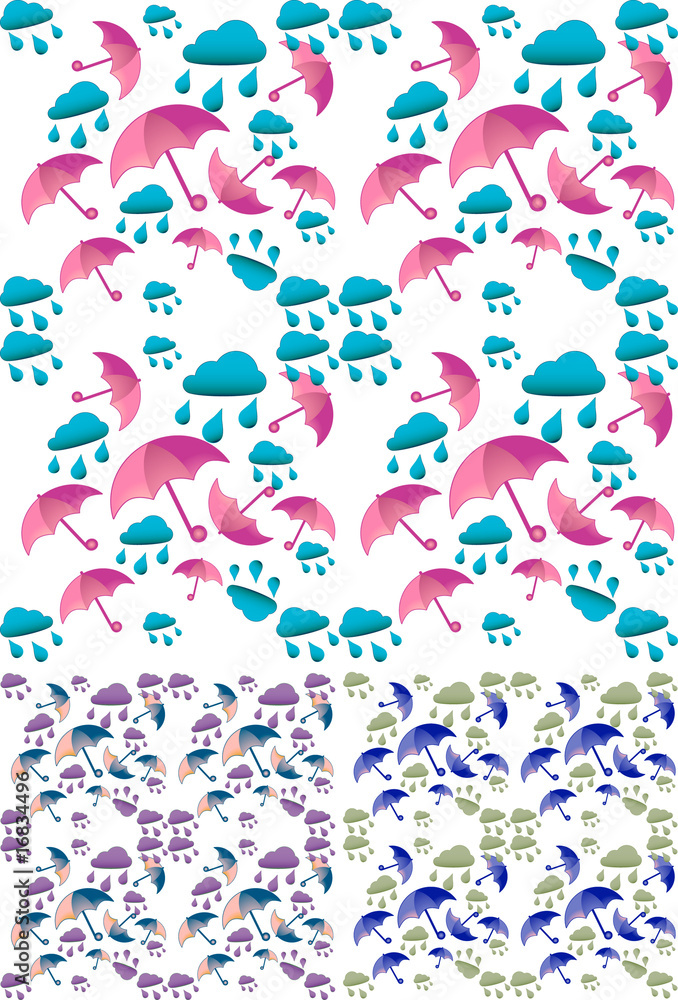 Autumn rain and umbrella seamless background Autumn rain and umbrella seamless background
