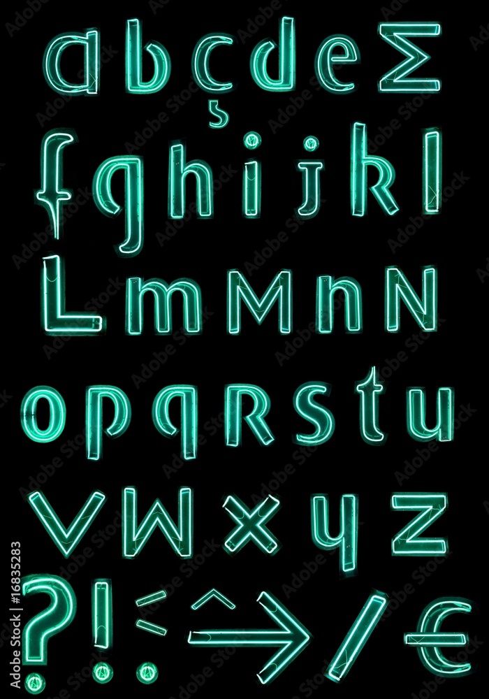 Alphabet néons