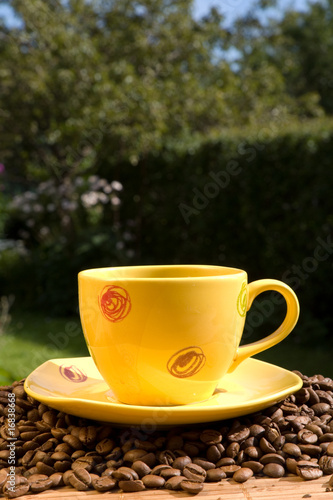 yellow coffee cup