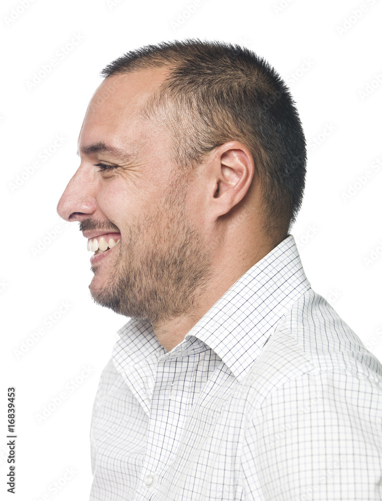 Portrait of a man laughing Portrait of a man laughing