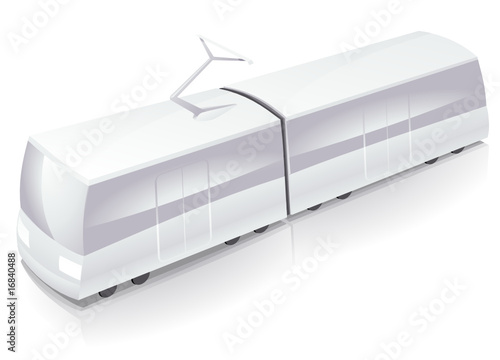 Tramway blanc (reflet)