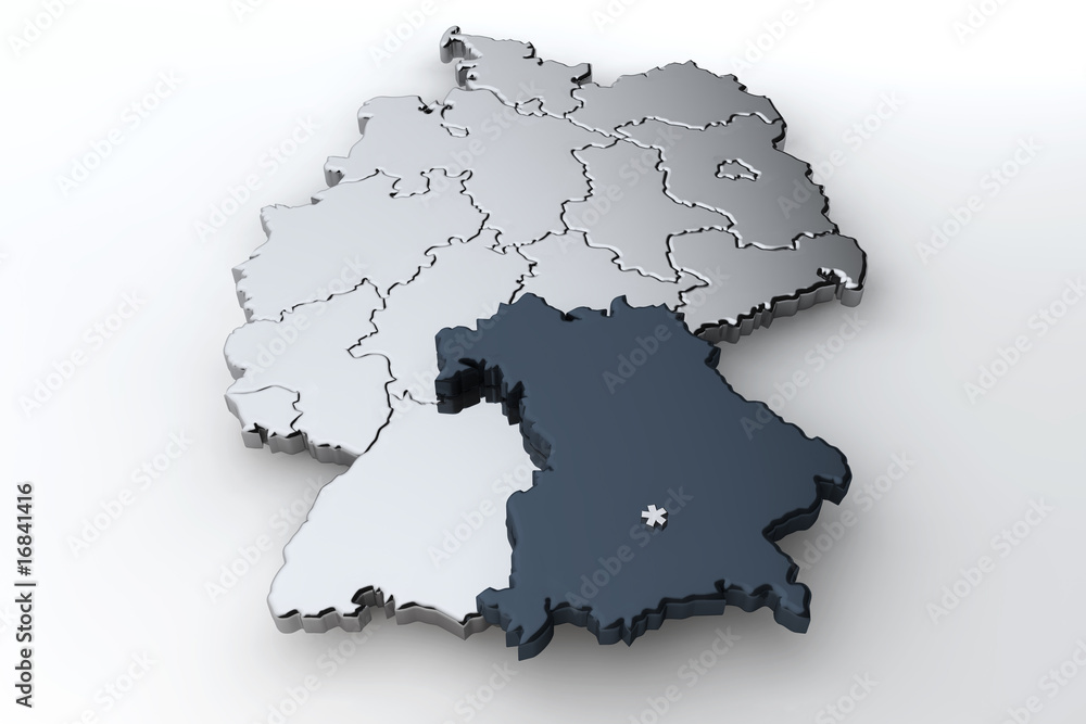 Obraz premium deutschlandkarte Bayern